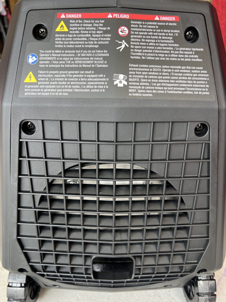 Exhaust side of Genmax Generator